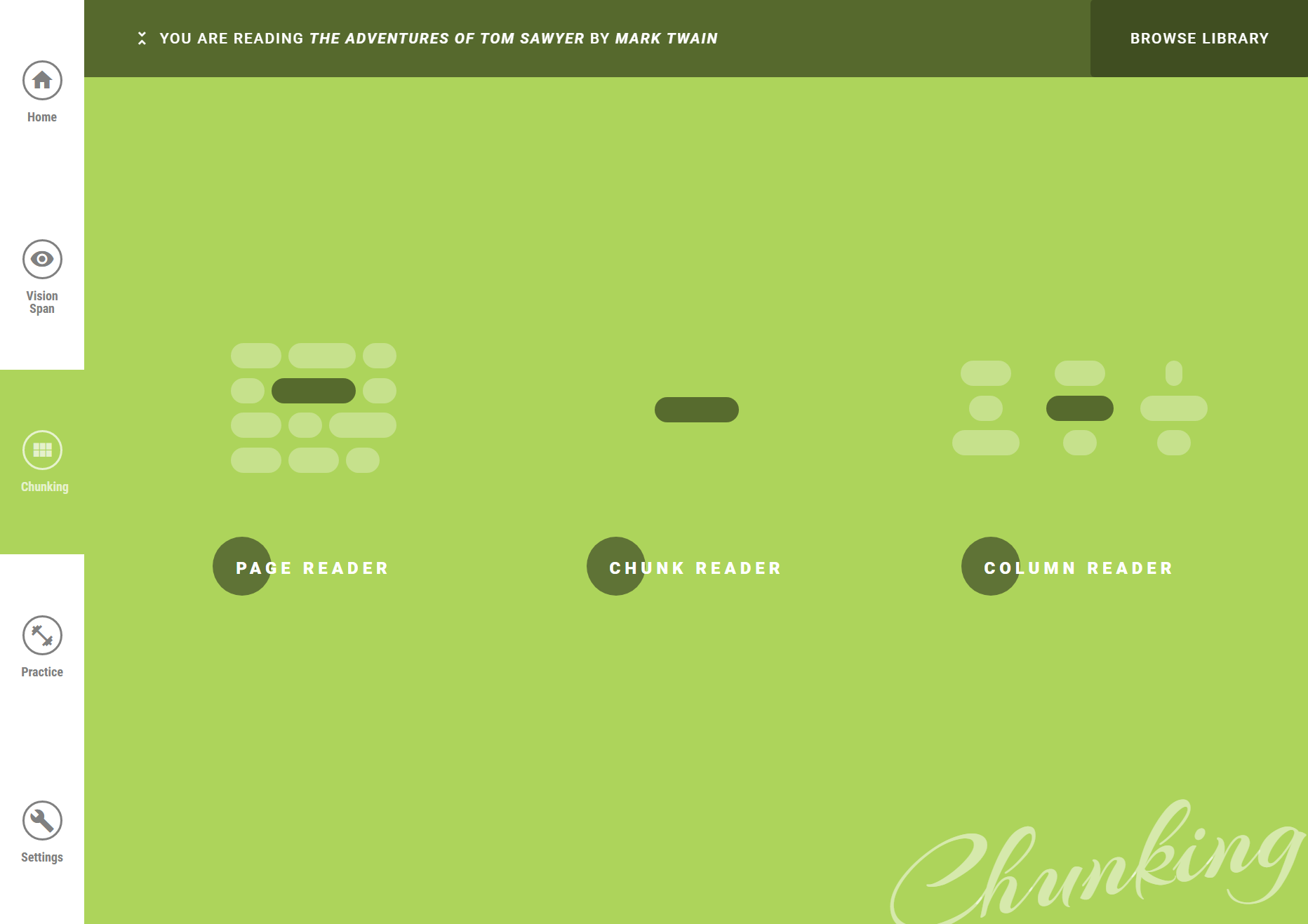 A screenshot of the page listing available games.